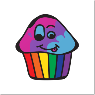 Androgyne Pride Rainbow Cupcake Posters and Art